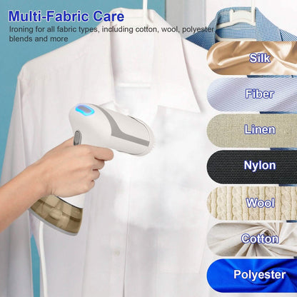 1500W Garment Steamer Portable Handheld Fabric Steamer with Lint Brush Removable 350ml Water Tank DailySale