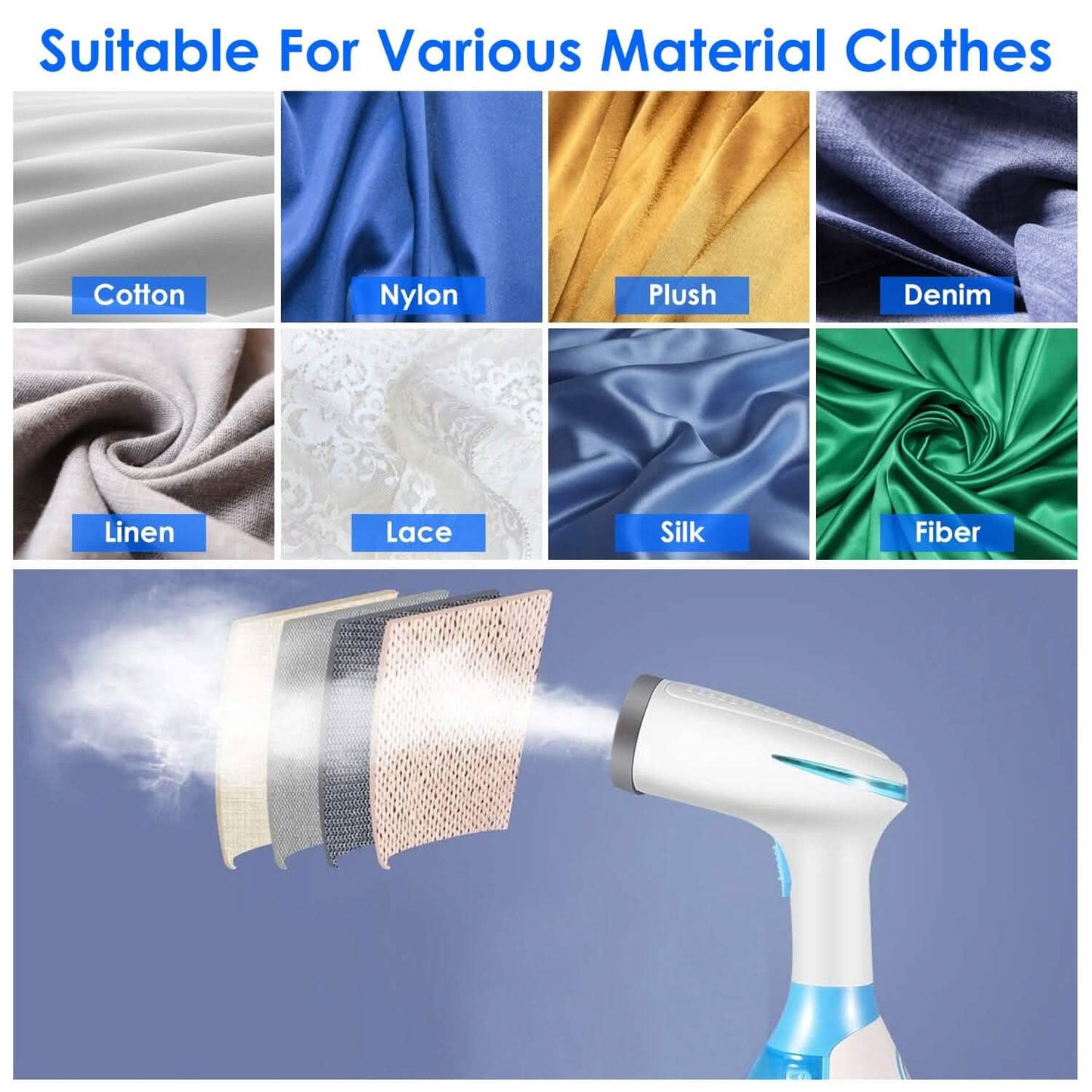 1500W Portable Handheld Clothes Steamer with 2 Brush DailySale