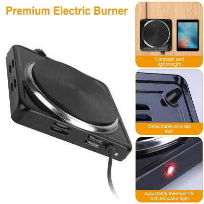 1500W Portable Heating Hot Plate Stove Countertop with Non Slip Rubber DailySale