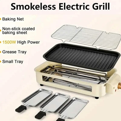 1500W Smokeless Electric Indoor Grill with Removable Non-Stick Plate DailySale