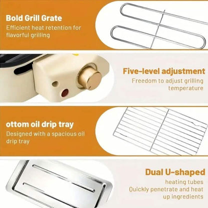 1500W Smokeless Electric Indoor Grill with Removable Non-Stick Plate DailySale