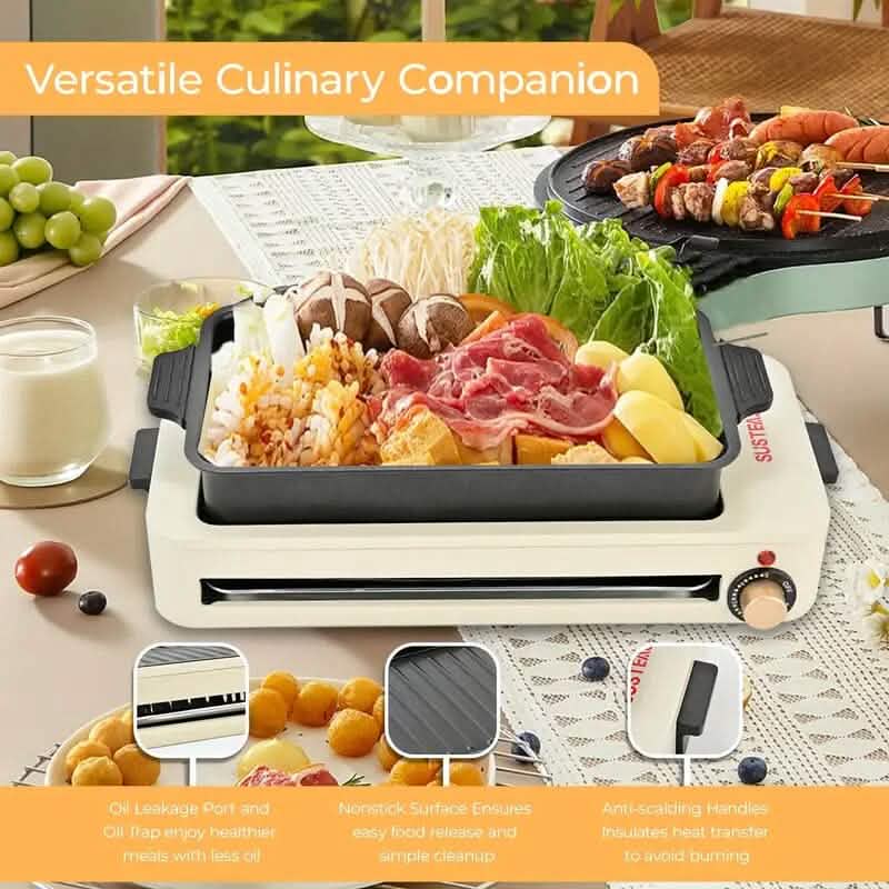 1500W Smokeless Electric Indoor Grill with Removable Non-Stick Plate DailySale