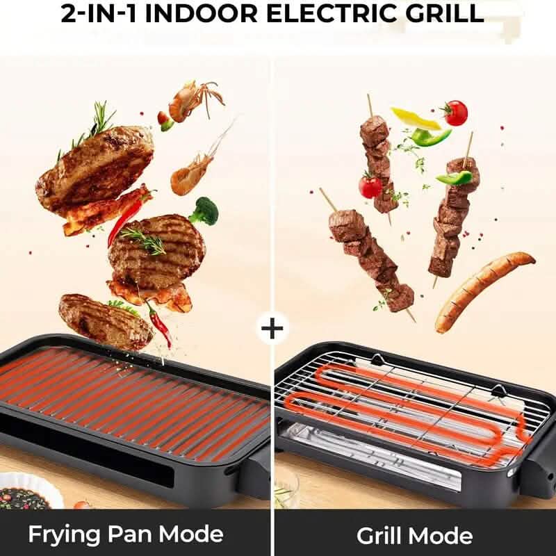 1500W Smokeless Electric Indoor Grill with Removable Non-Stick Plate DailySale