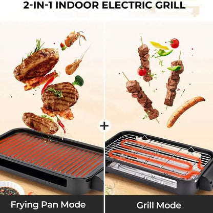 1500W Smokeless Electric Indoor Grill with Removable Non-Stick Plate DailySale