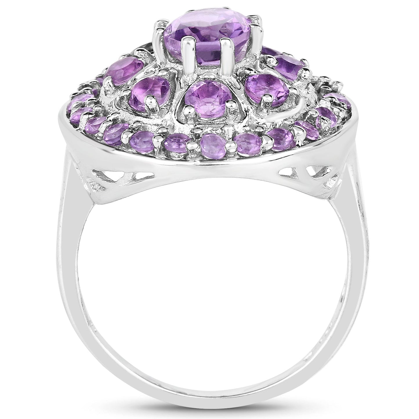 2.67 Carat Genuine Amethyst .925 Sterling Silver Ring Bids.com