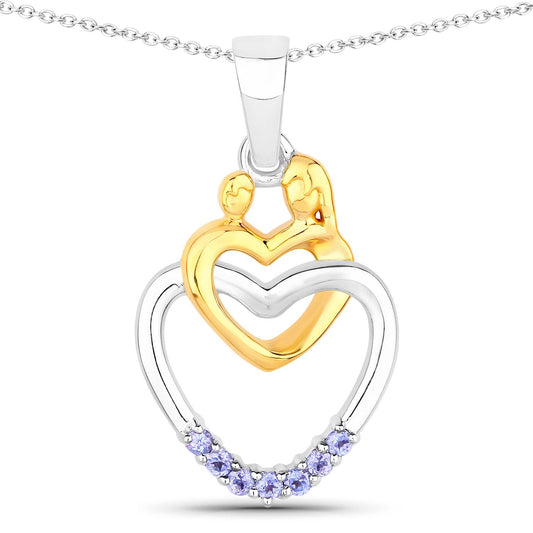 0.14 Carat Genuine Tanzanite .925 Sterling Silver Pendant Bids.com
