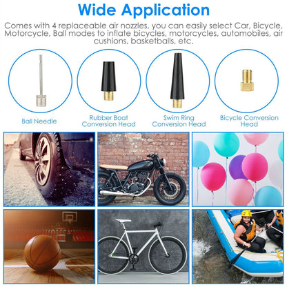 150PSI Cordless Car Tire Pump 6000mAh Rechargeable Tire Inflator DailySale