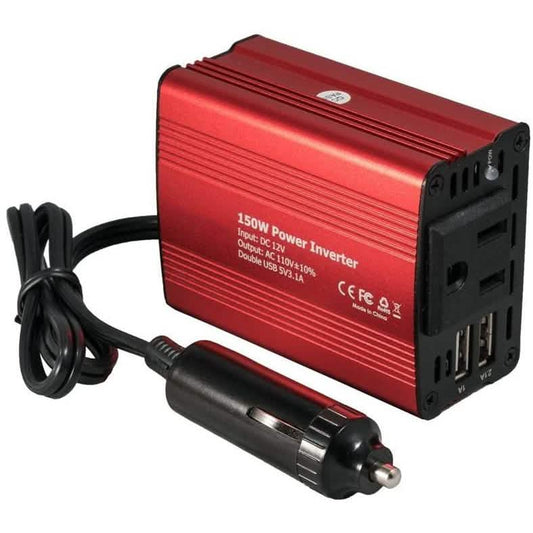 150W Car Power Inverter 12V DC to 110V AC Converter with 3.1A Dual USB Car Charger DailySale