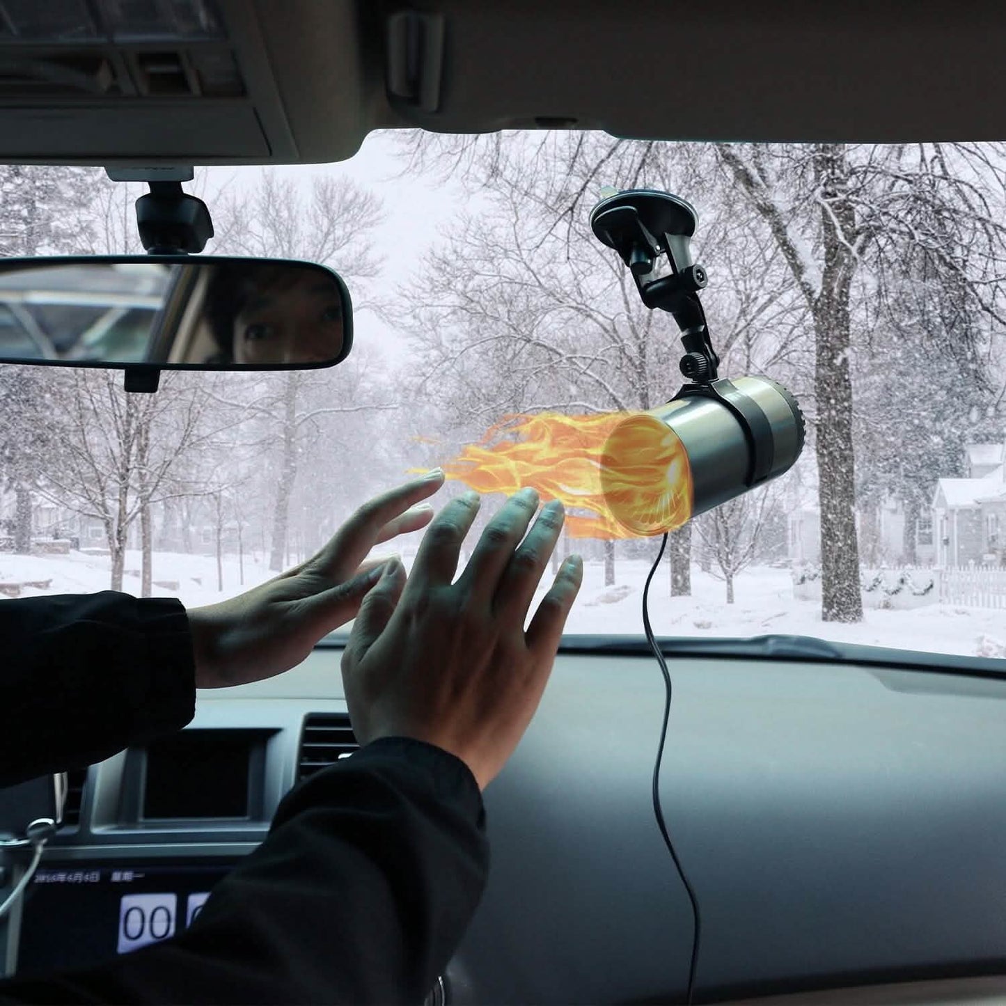 150W Portable Car Heater 2-in-1 Heating Cooling Fan Rotatable Demister Defroster DailySale