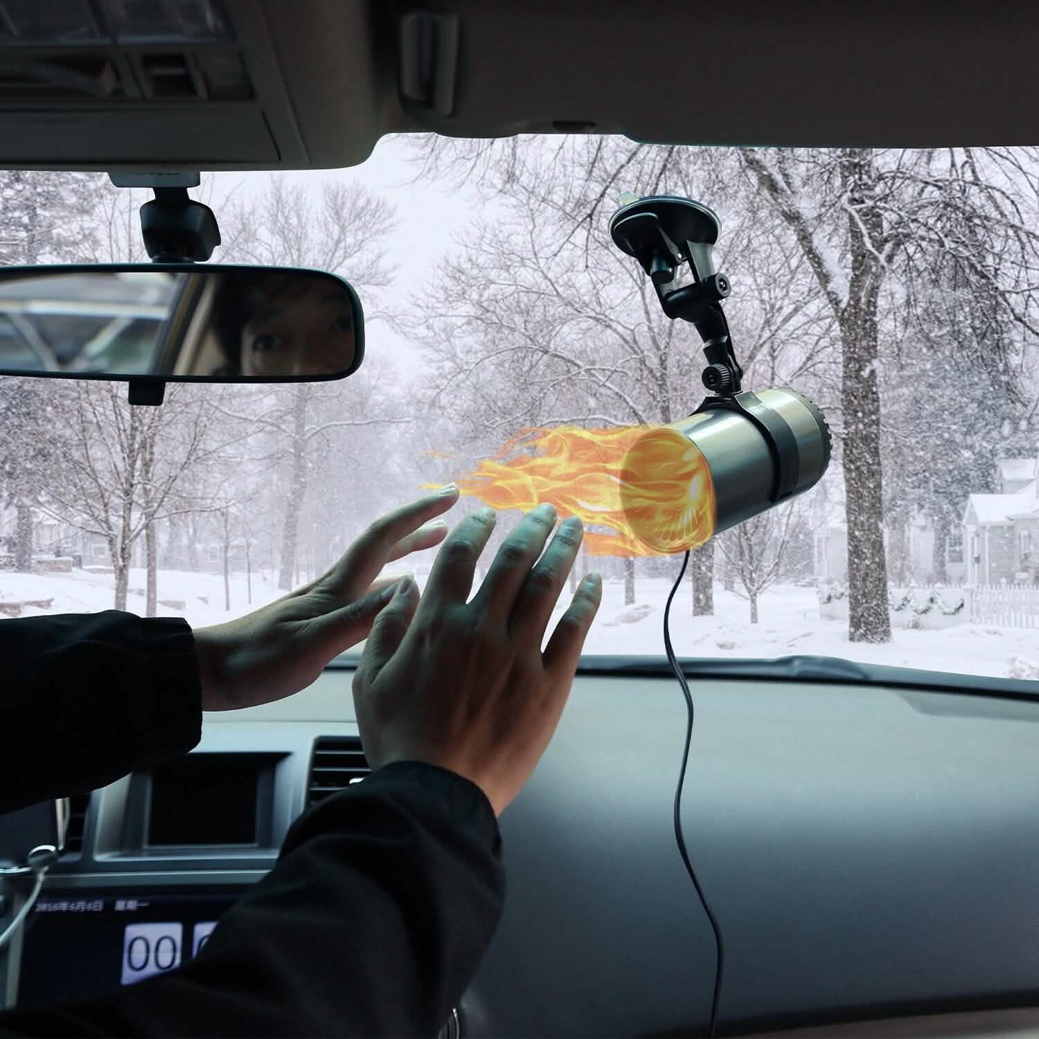 150W Portable Car Heater 2-in-1 Heating Cooling Fan Rotatable Demister Defroster DailySale