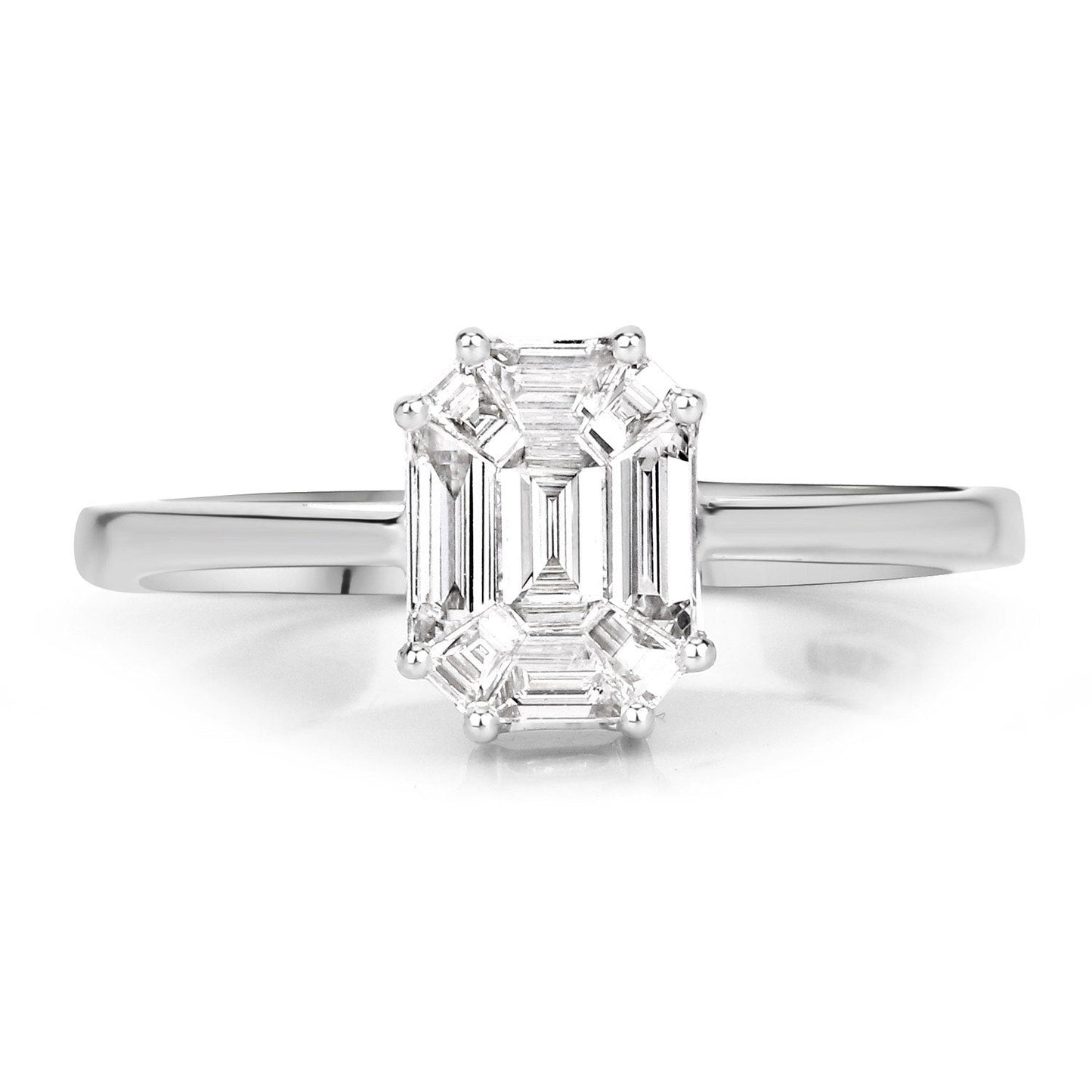 0.48 Carat Genuine White Diamond 18K White Gold Ring Bids.com