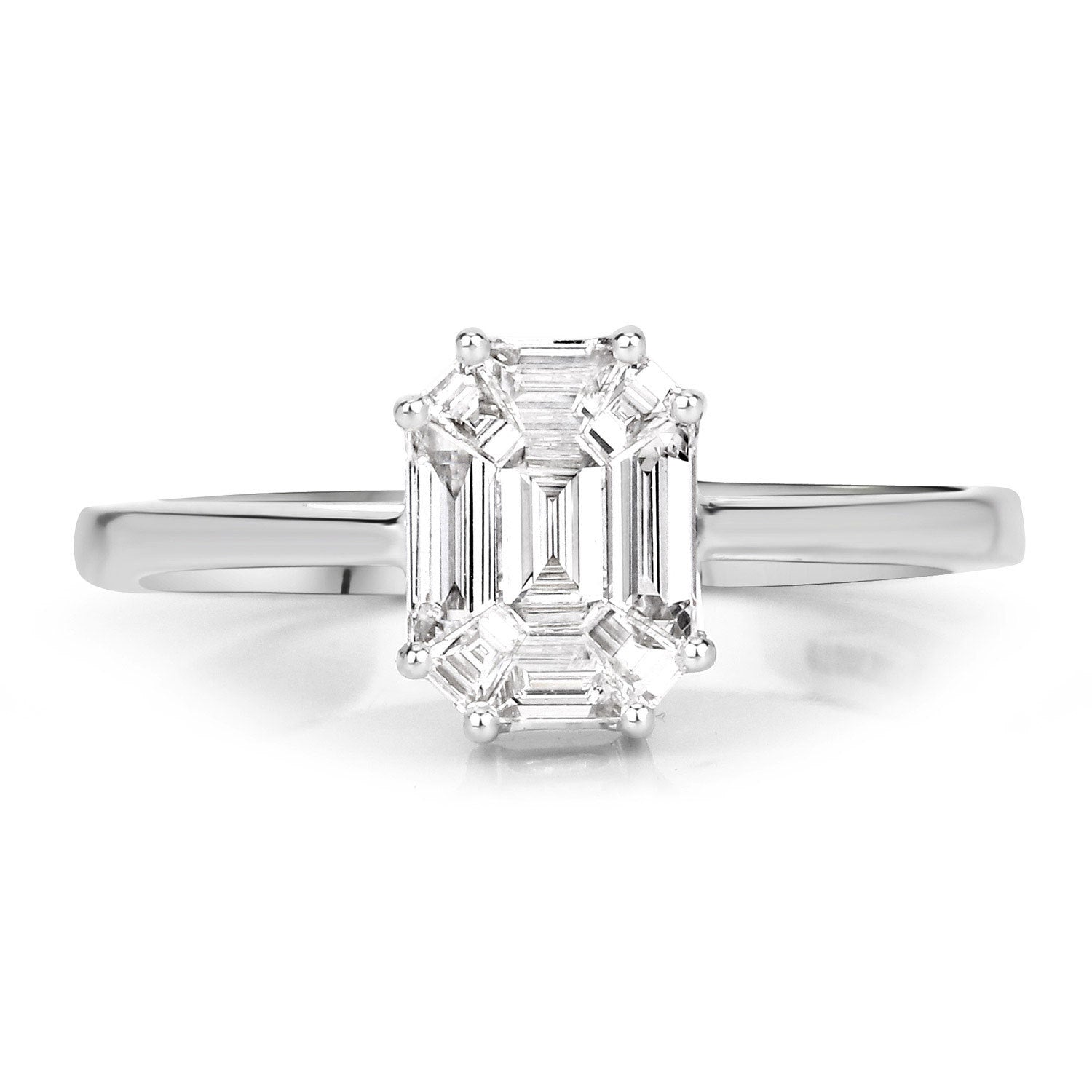 0.48 Carat Genuine White Diamond 18K White Gold Ring Bids.com