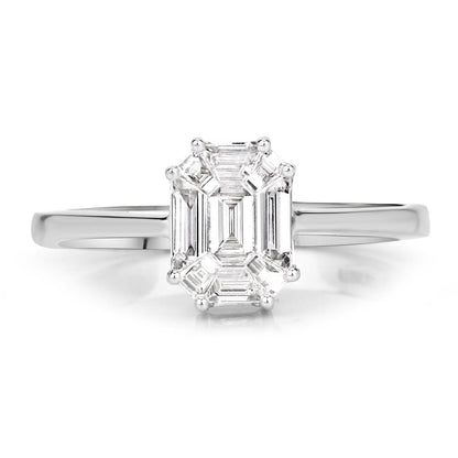 0.48 Carat Genuine White Diamond 18K White Gold Ring Bids.com