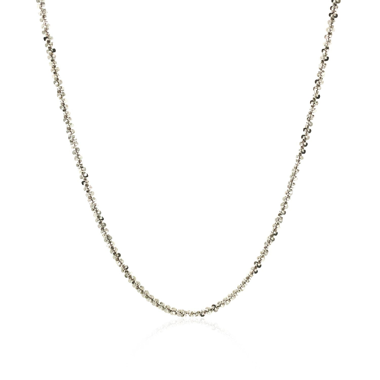 Rhodium Plated 1.7mm Sterling Silver Sparkle Style Chain Bids.com