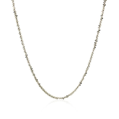 Rhodium Plated 1.7mm Sterling Silver Sparkle Style Chain Bids.com
