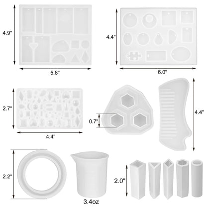 155-Piece: DIY Silicone Casting Molds Tool Jewelry Making Mould Set DailySale