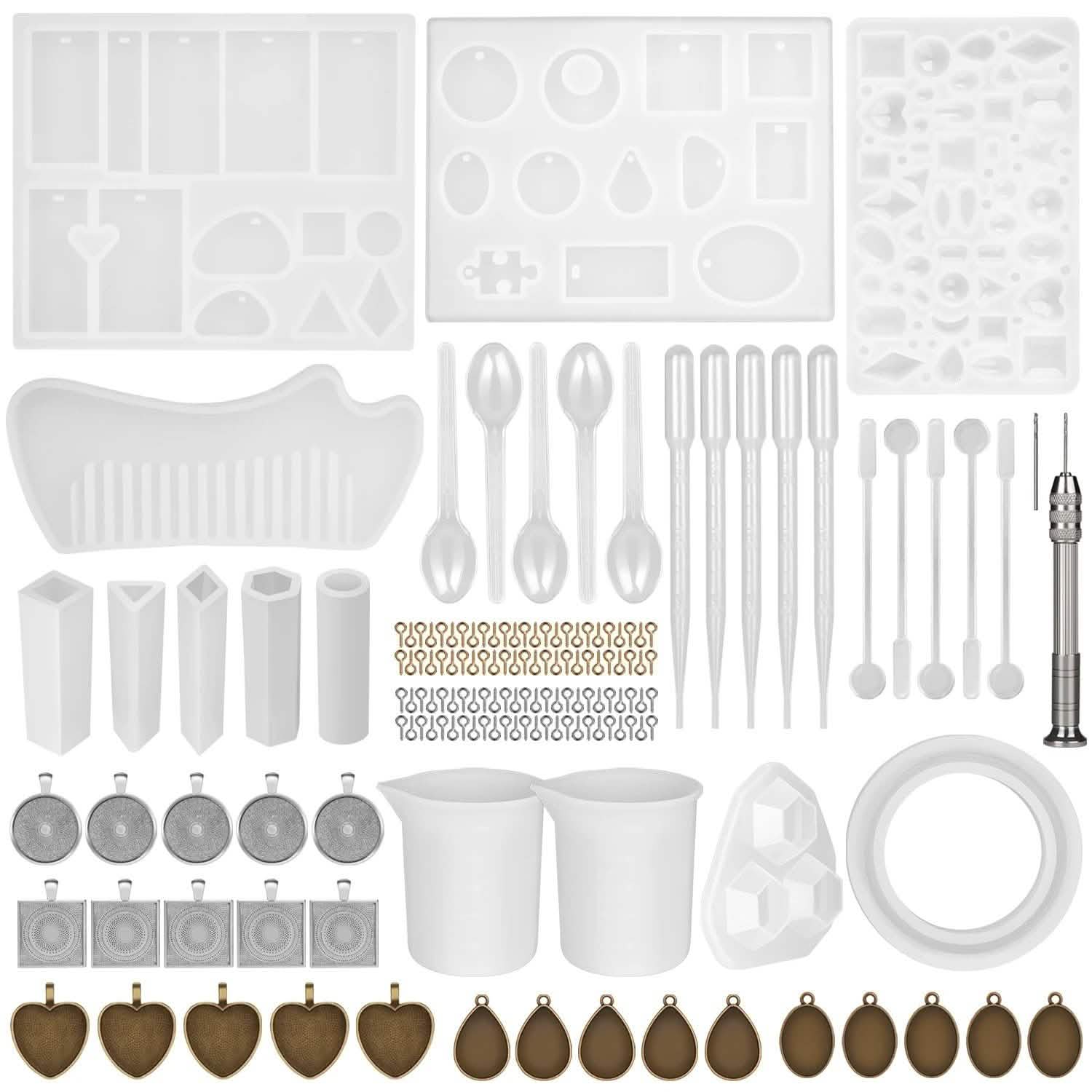 155-Piece: DIY Silicone Casting Molds Tool Jewelry Making Mould Set DailySale