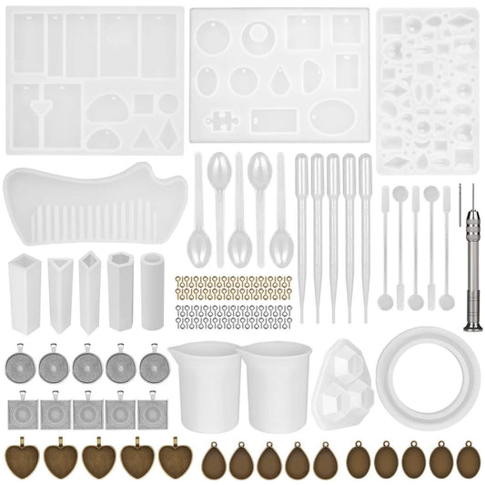 155-Piece: DIY Silicone Casting Molds Tool Jewelry Making Mould Set DailySale