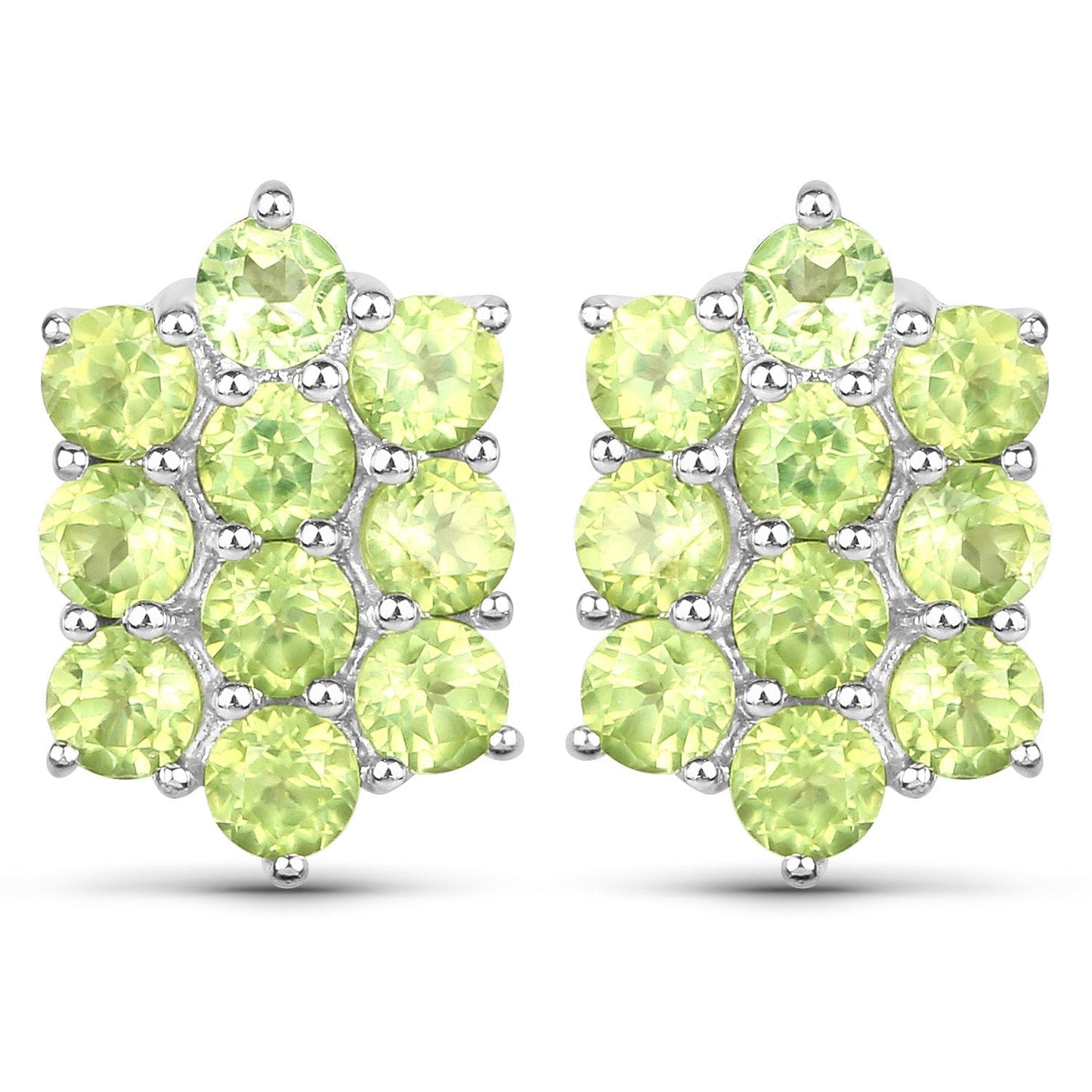 6.80 Carat Genuine Peridot .925 Sterling Silver 3 Piece Jewelry Set (Ring, Earrings, and Pendant w/ Chain) Bids.com