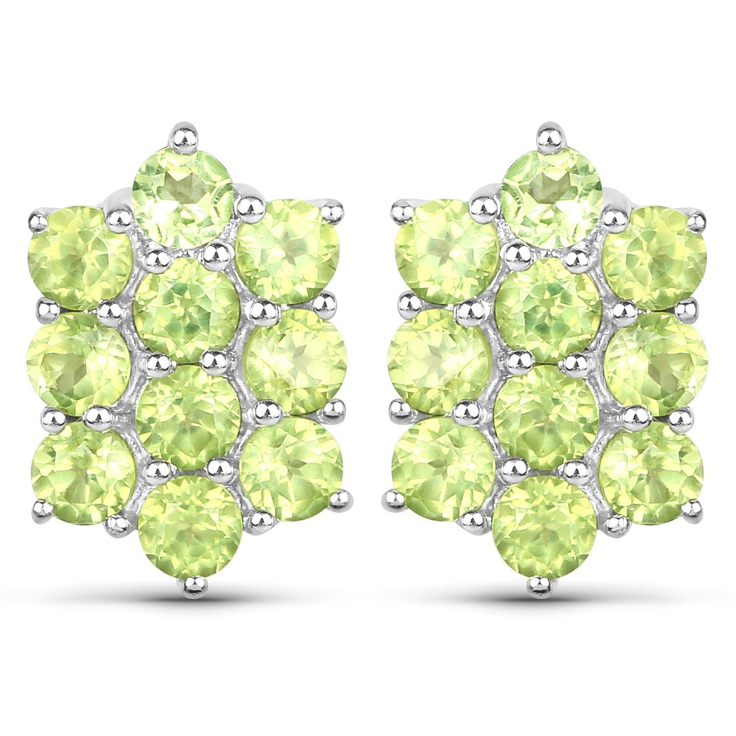 6.80 Carat Genuine Peridot .925 Sterling Silver 3 Piece Jewelry Set (Ring, Earrings, and Pendant w/ Chain) Bids.com