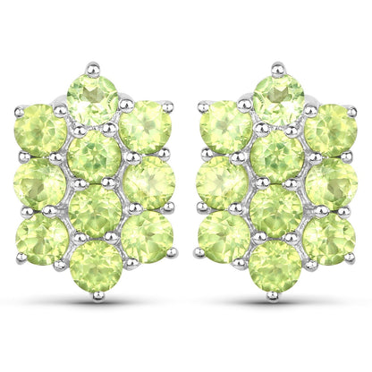 6.80 Carat Genuine Peridot .925 Sterling Silver 3 Piece Jewelry Set (Ring, Earrings, and Pendant w/ Chain) Bids.com