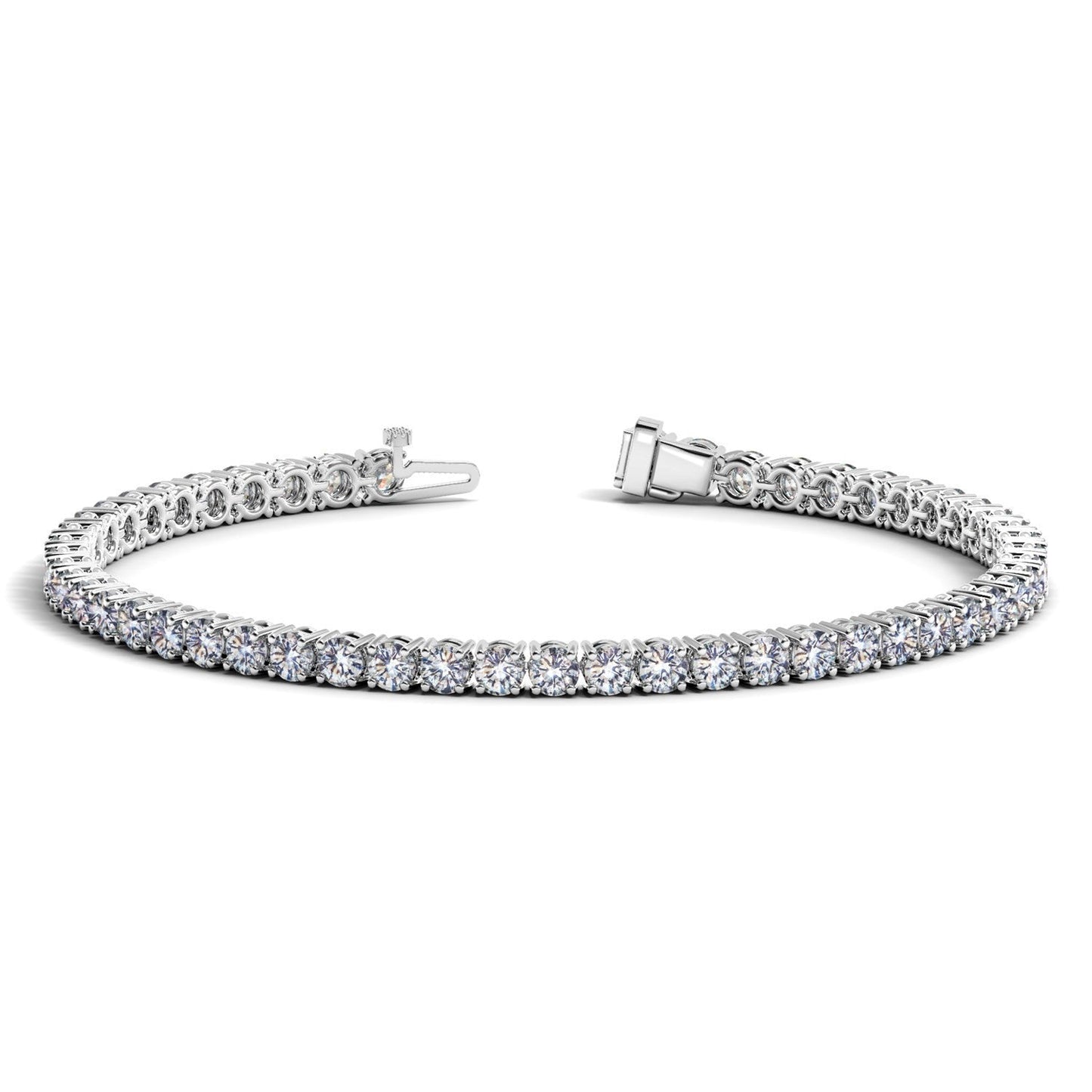 Lab Grown Round Diamond Tennis Bracelet in 14k White Gold (6 cctw F/G  VS2/SI1) Bids.com
