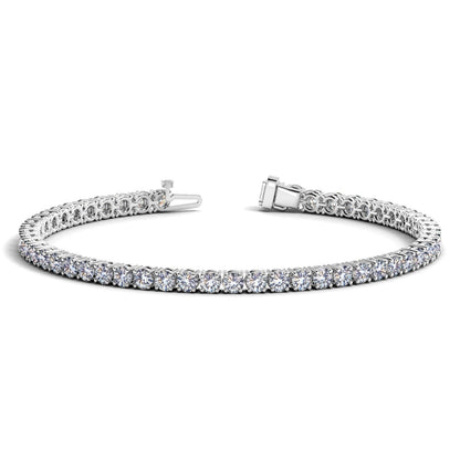 Lab Grown Round Diamond Tennis Bracelet in 14k White Gold (6 cctw F/G  VS2/SI1) Bids.com