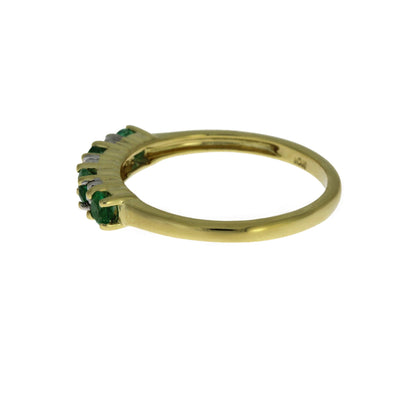 Emerald Diamond Fashion band rings 10KT Yellow Gold Bids.com