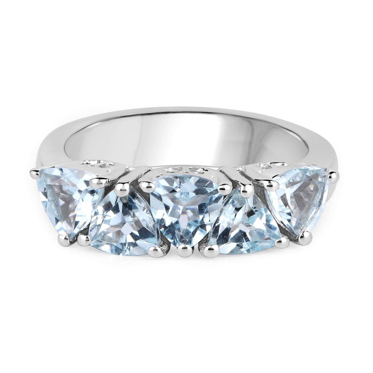 2.50 Carat Genuine Blue Topaz .925 Sterling Silver Ring Bids.com