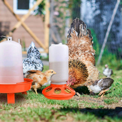1.5L Chicken Feeder Adjustable Height Waterer Set DailySale