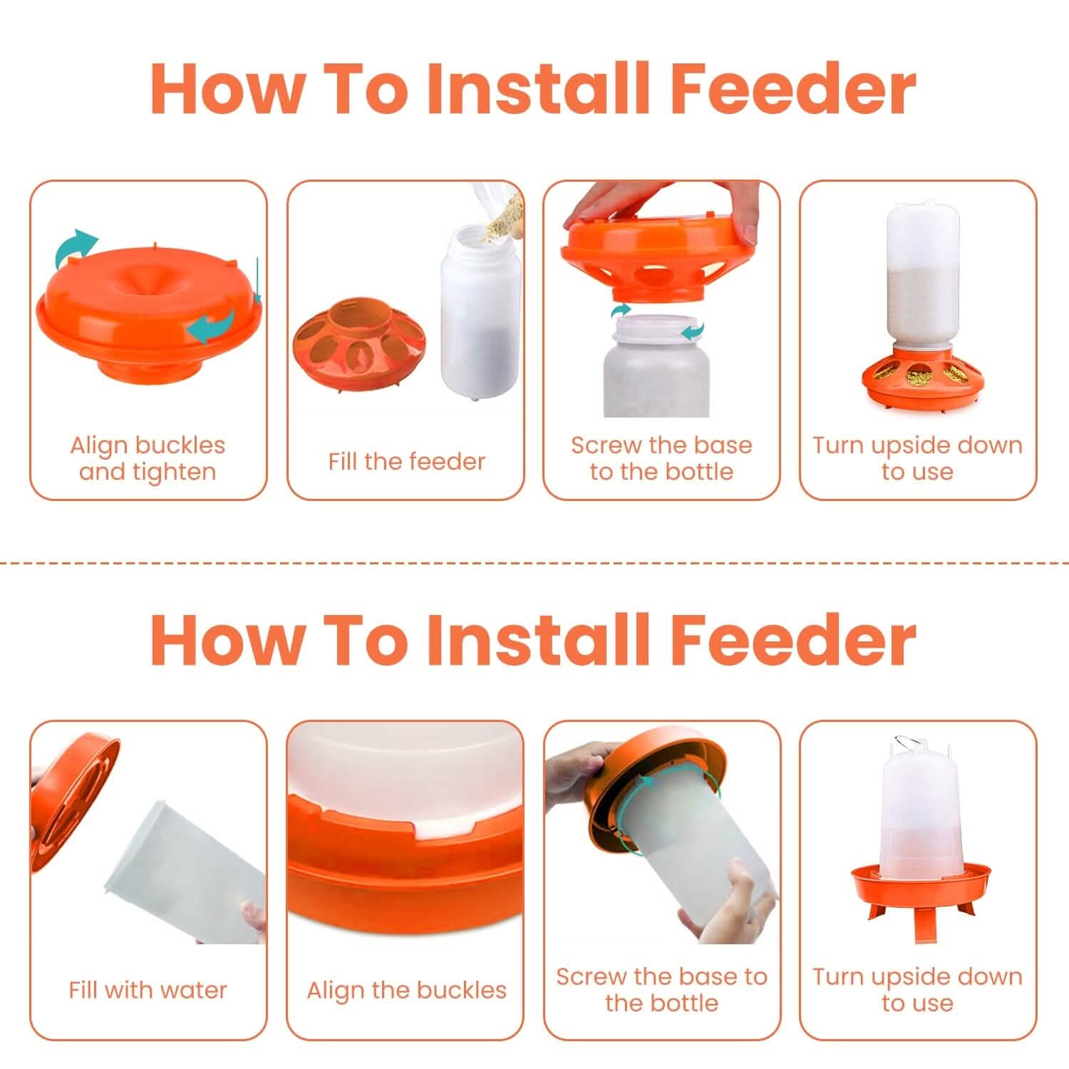 1.5L Chicken Feeder Adjustable Height Waterer Set DailySale