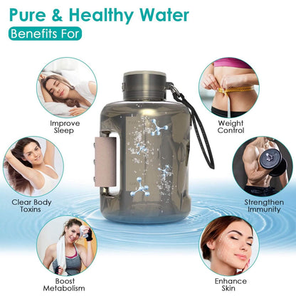 1.5L Large Capacity Portable Rechargeable Hydrogen Water Bottle 6 Min. Quick Electrolysis DailySale
