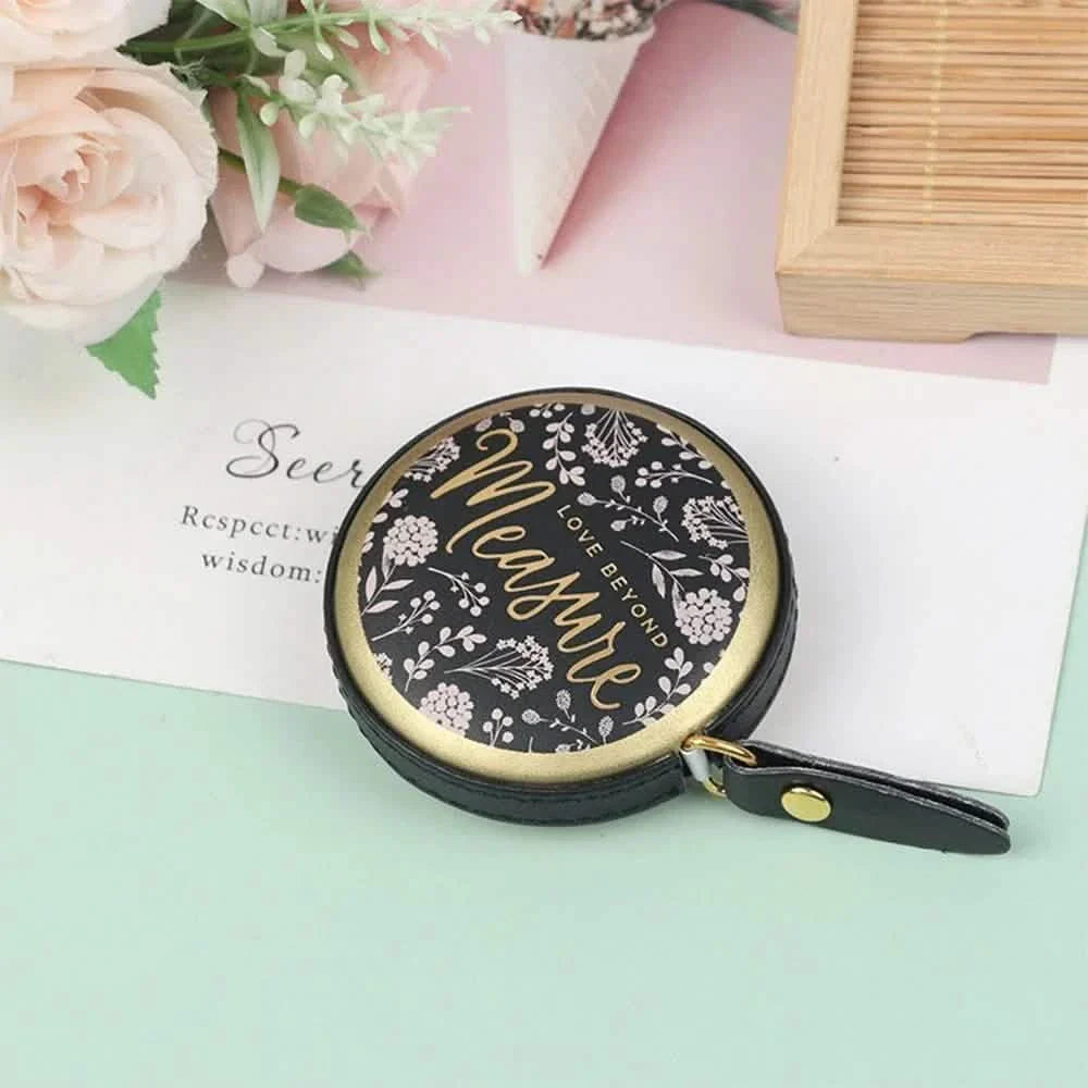 1.5m Centimeter Inch Roll Tape Portable Retractable Vintage PU Leather Mini Tape DailySale