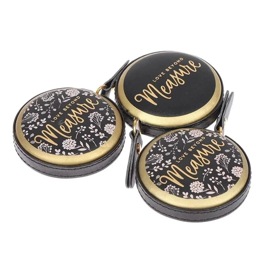 1.5m Centimeter Inch Roll Tape Portable Retractable Vintage PU Leather Mini Tape DailySale