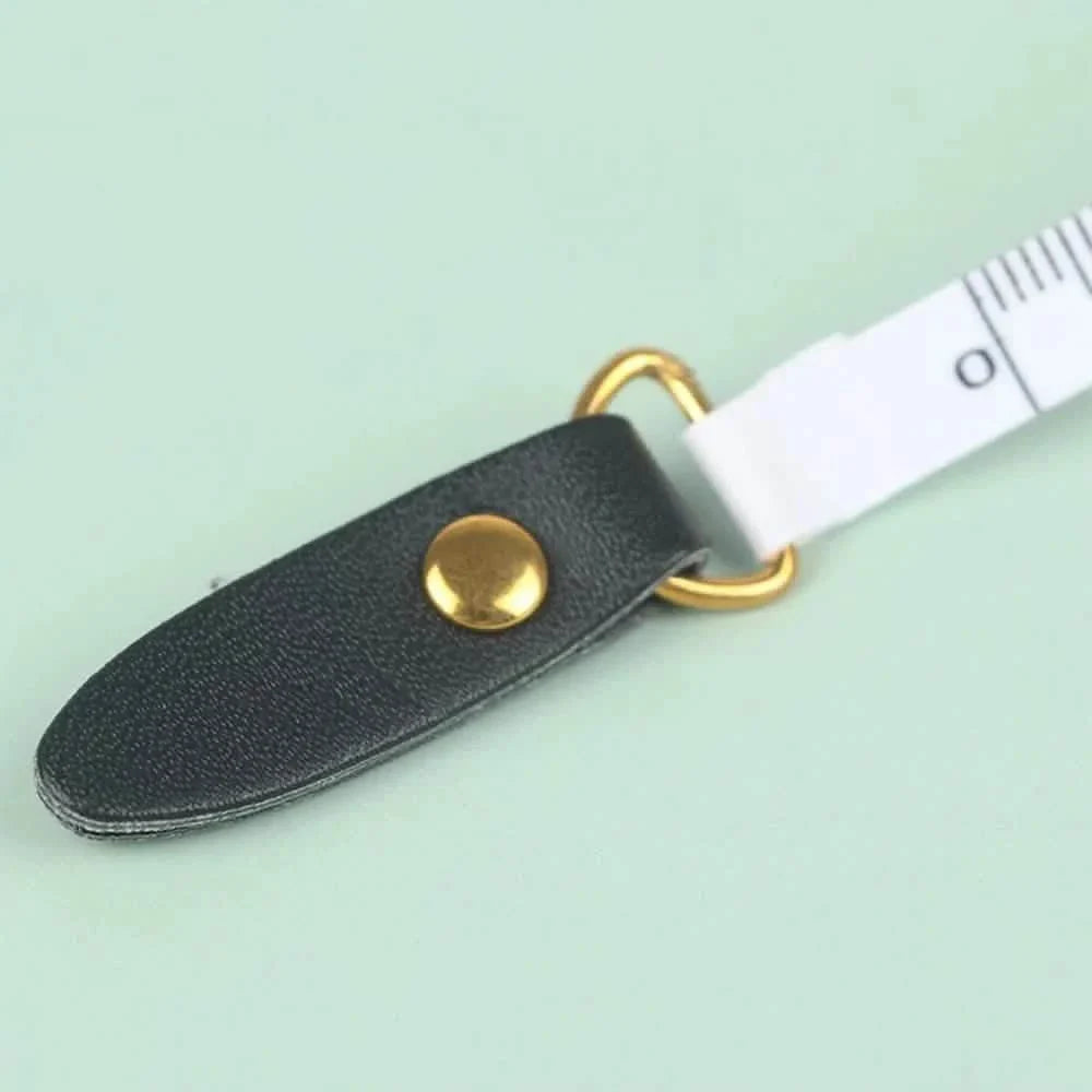 1.5m Centimeter Inch Roll Tape Portable Retractable Vintage PU Leather Mini Tape DailySale