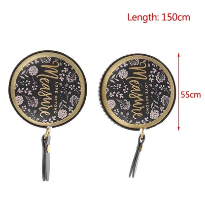 1.5m Centimeter Inch Roll Tape Portable Retractable Vintage PU Leather Mini Tape DailySale