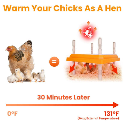 15W Chicken Brooder Heater with Adjustable  Height Angle Max 131℉ DailySale