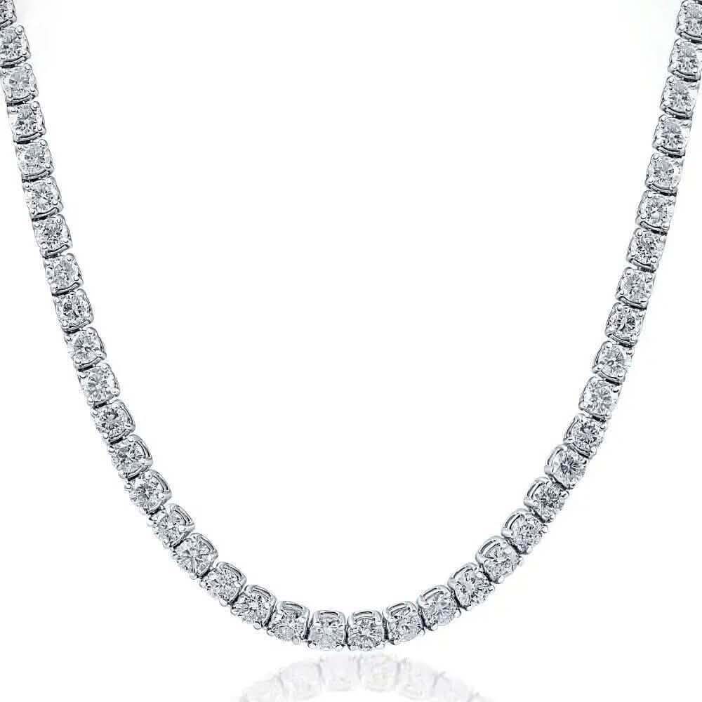 16" 20Ct Diamond Tennis Necklace 14k White Gold Lab Grown DailySale