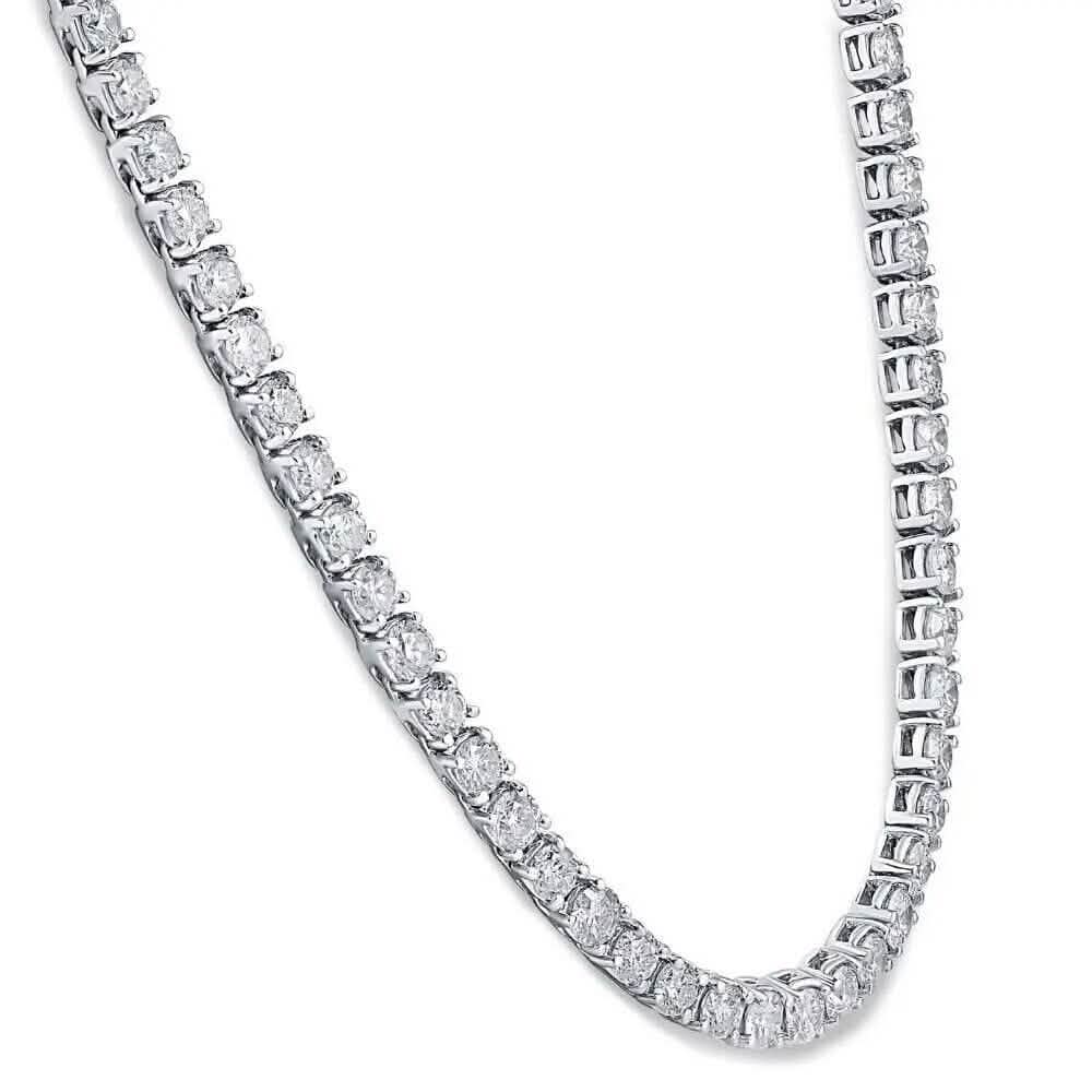 16" 20Ct Diamond Tennis Necklace 14k White Gold Lab Grown DailySale