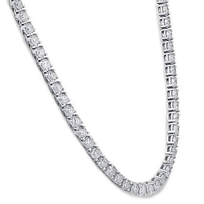 16" 20Ct Diamond Tennis Necklace 14k White Gold Lab Grown DailySale