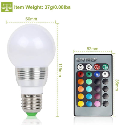 16 Colors Change LED Bulbs E27 3W RGD Dimmable Mood Lighting Lamp DailySale