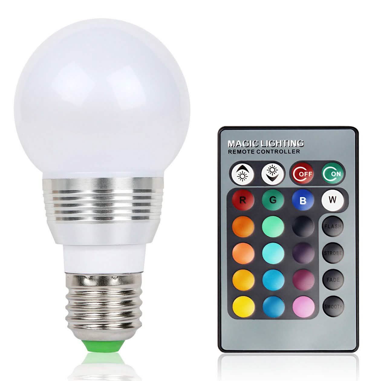 16 Colors Change LED Bulbs E27 3W RGD Dimmable Mood Lighting Lamp DailySale