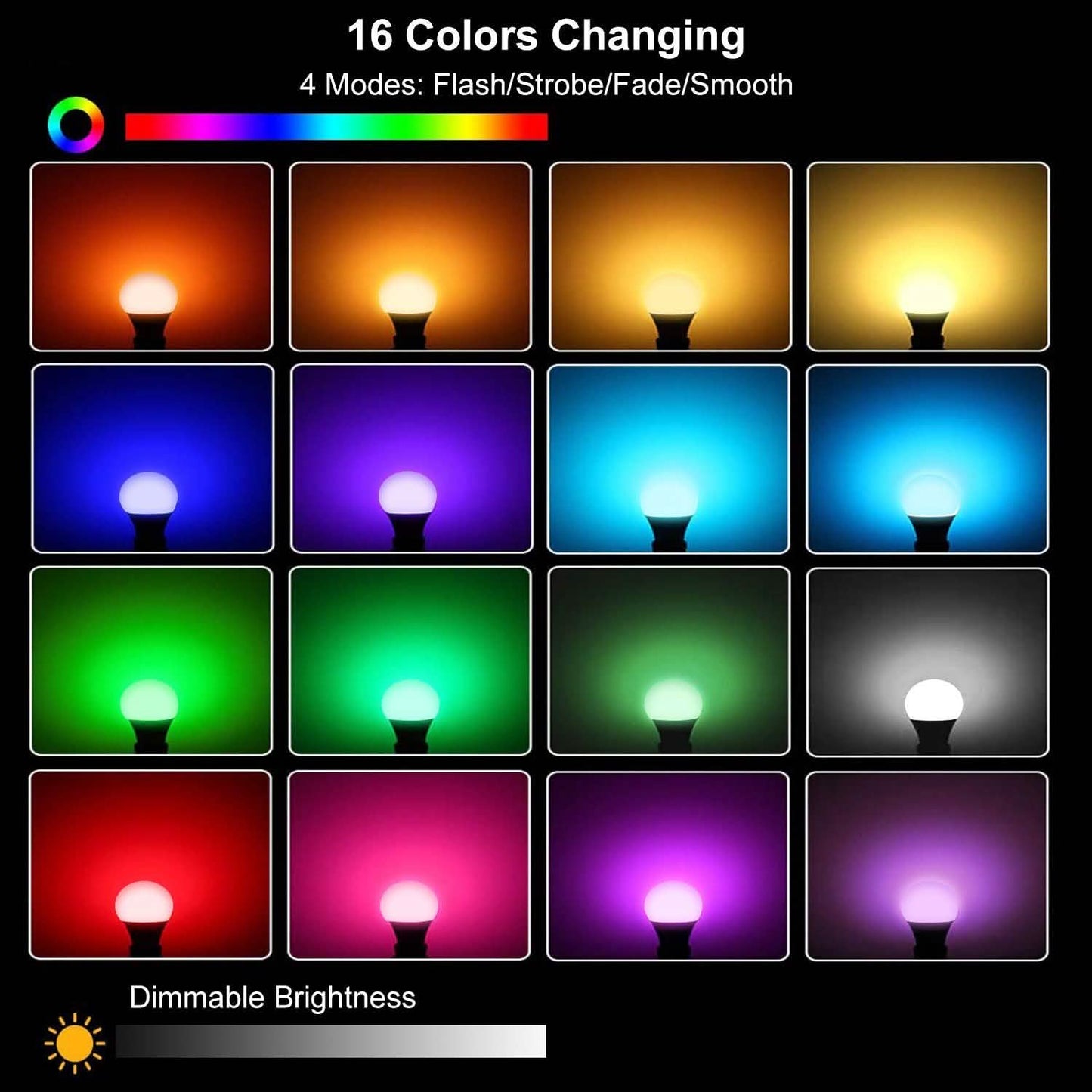 16 Colors Change LED Bulbs E27 3W RGD Dimmable Mood Lighting Lamp DailySale