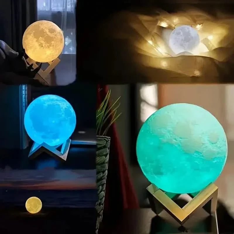 16 Colors Lunar Table Lamp with Remote Control, Creative Small Night Lamp DailySale