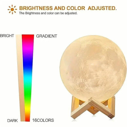 16 Colors Lunar Table Lamp with Remote Control, Creative Small Night Lamp DailySale
