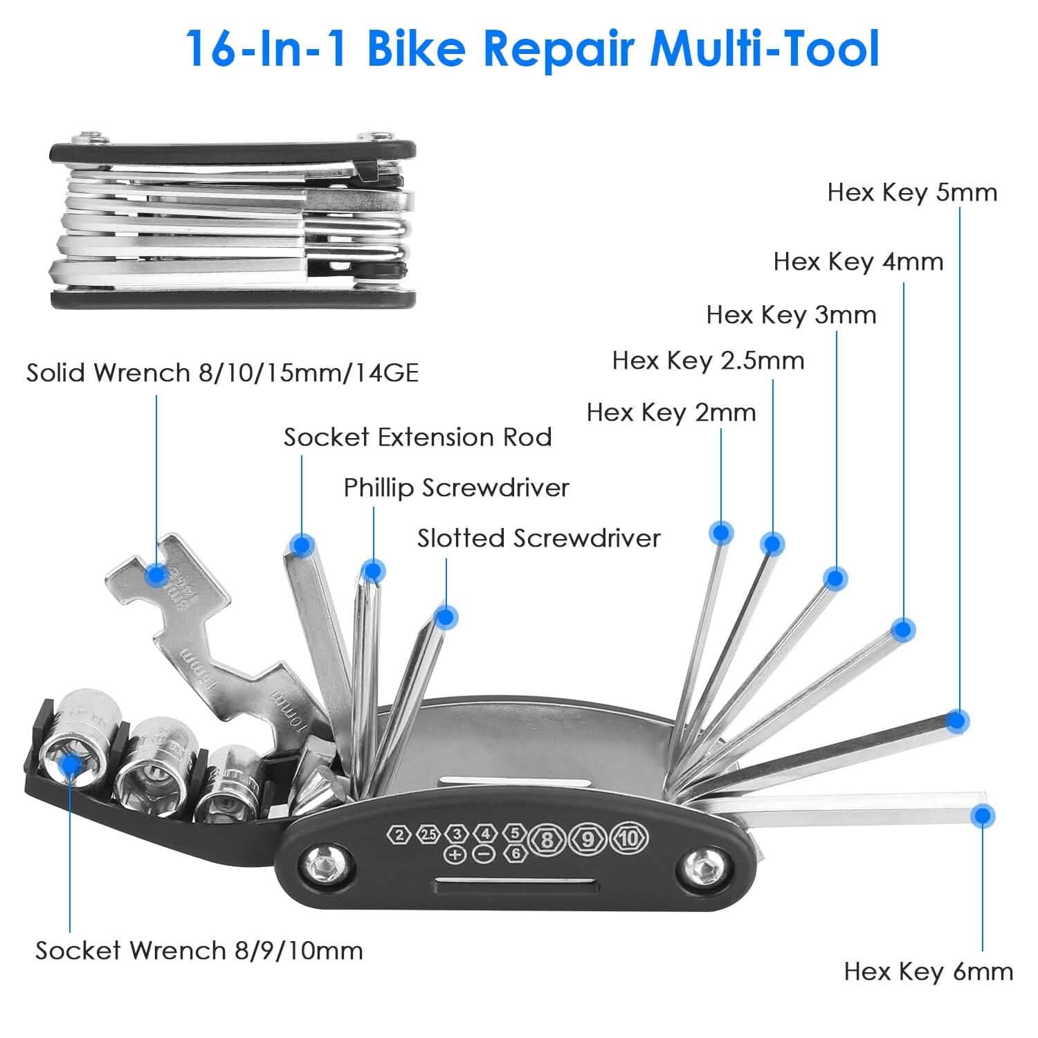 16-in-1 Bicycle Tire Repair Kit DailySale