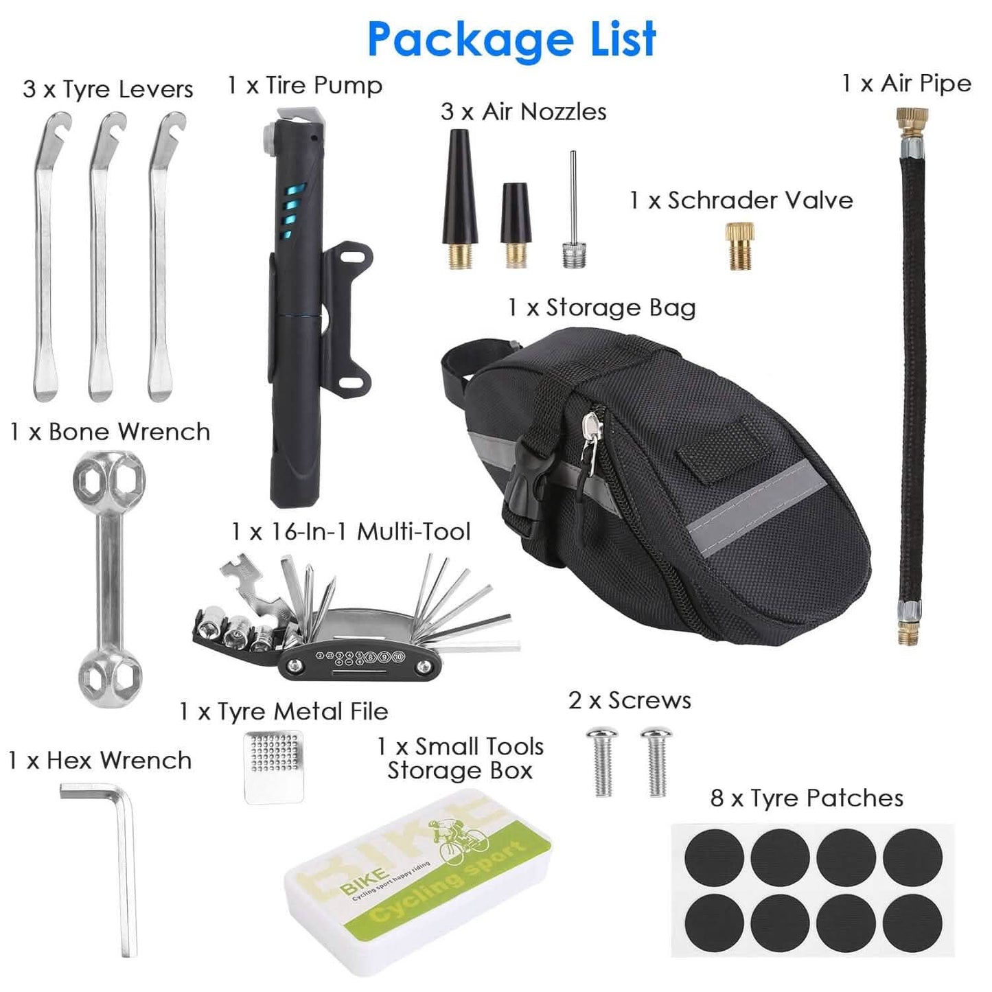 16-in-1 Bicycle Tire Repair Kit DailySale