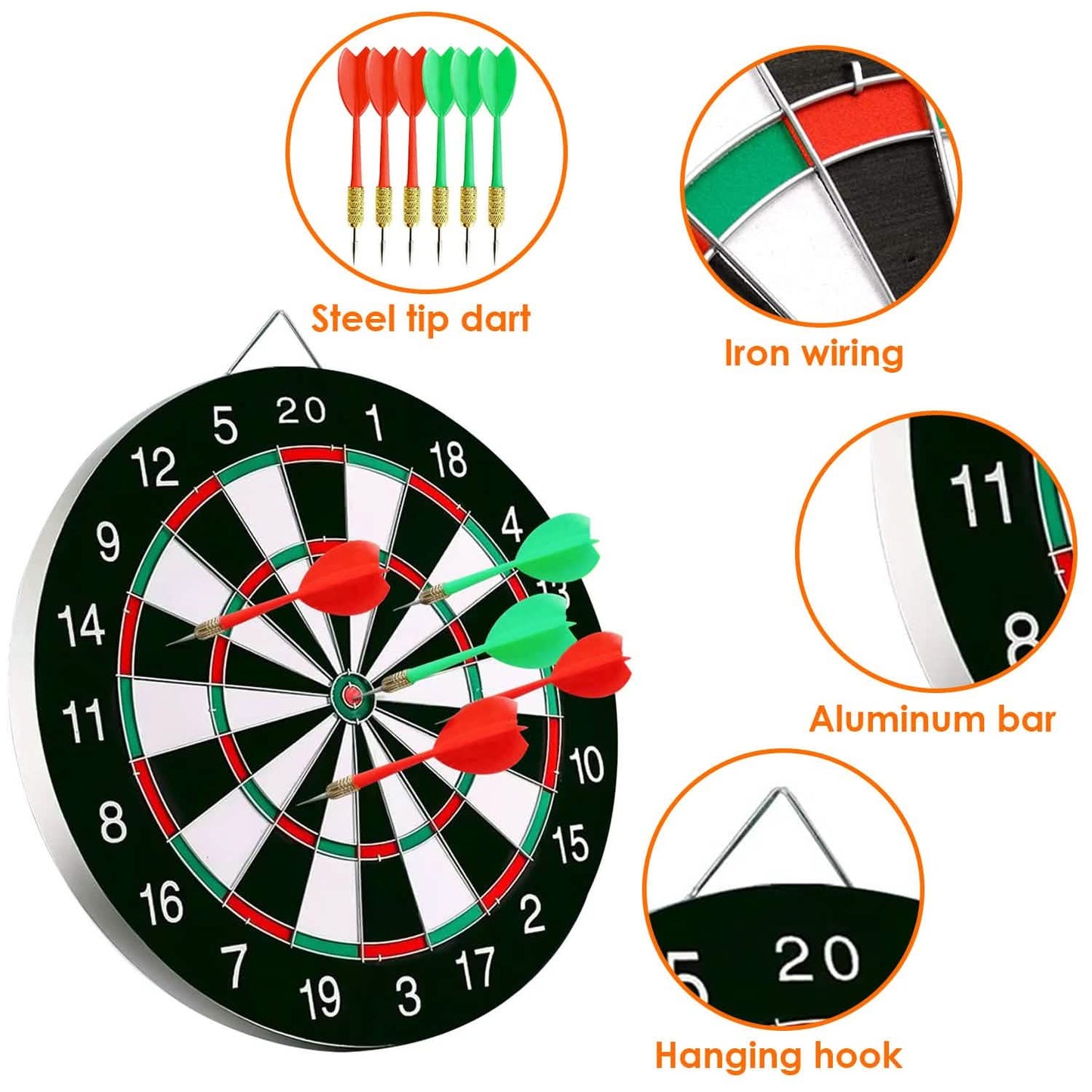 16-Inch Dart Board Game Set DailySale