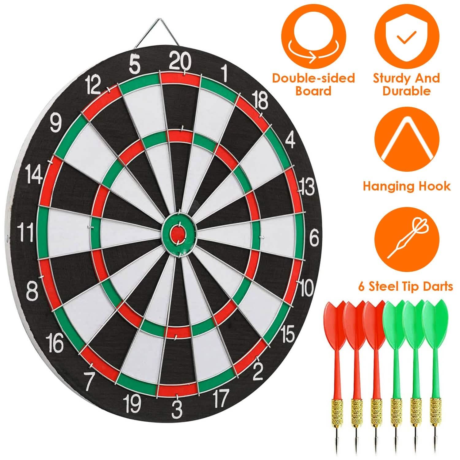 16-Inch Dart Board Game Set DailySale
