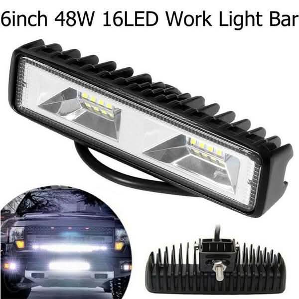16 LEDs 48w DRL LED Work Light Driving Lamp DailySale